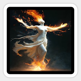 ANGEL ON FIRE Sticker